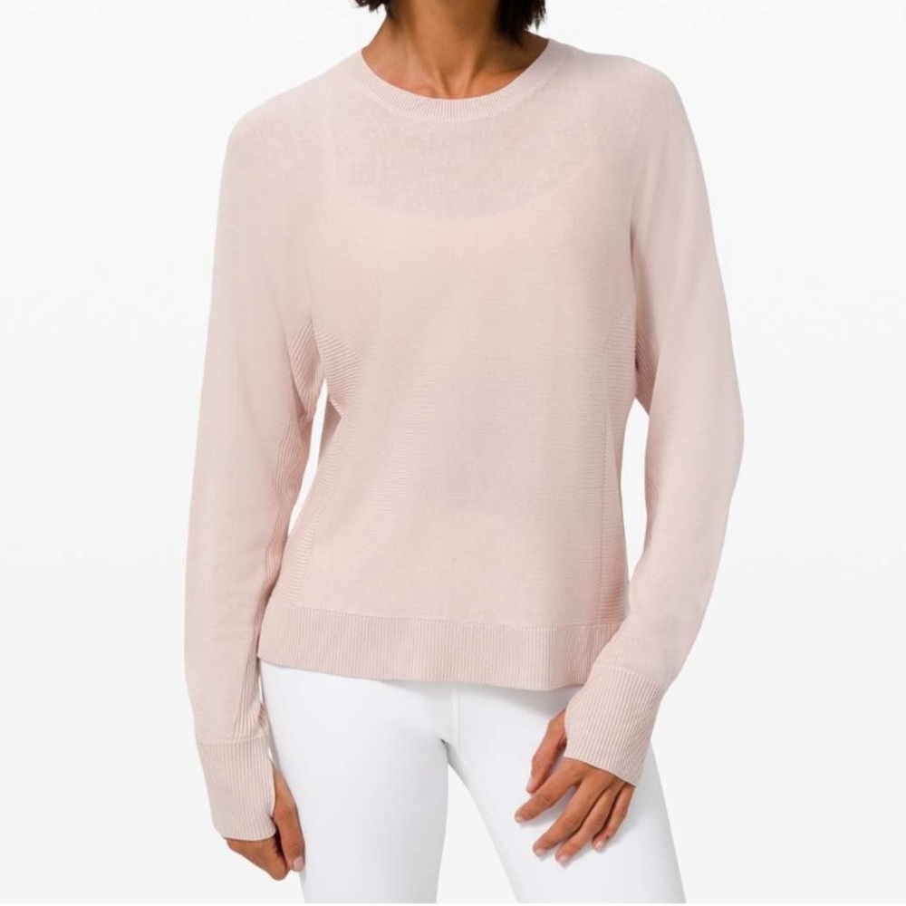 LULULEMON NWT Cashlu Knit Pullover Size 0 Stylish Comfy Trendy Active Gym Pink